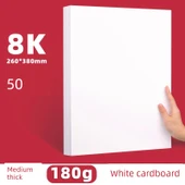8K Beyaz Karton 180G - 50 Yaprak (Orta Kalınlık) - 1