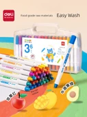 Yıkanabilir Dönme Yağ Pastel Boyalar - 36 Renk Resim Kitabı, Boyama Kitabı ve Gouline Kalemi ile - 2