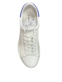 Lufian Anton Erkek Hakiki Deri Sneaker Beyaz Mavi 111230254 - 4