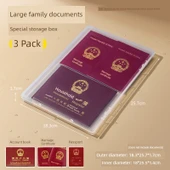 Doğum Belgesi Koruma Kapağı Depolama Kutusu - 3'lü Paket - Gayrimenkul Sertifikası Kutusu (Kıvrılma Önleyici/Tozsuz) - 1