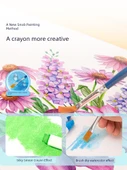Yıkanabilir Dönme Yağ Pastel Boyalar - 36 Renk Resim Kitabı, Boyama Kitabı ve Gouline Kalemi ile - 6