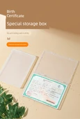 Doğum Belgesi Koruma Kapağı Depolama Kutusu - Kalınlaştırılmış Güçlendirme - 1 Paket - Aşı Kitabı/Kayıt Kutusu (Yapışmaz/Gri Değil) - 7