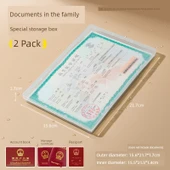 Doğum Belgesi Koruma Kapağı Depolama Kutusu - 2'li Paket - Doğum Belgesi Kutusu (Yazısız/Gri Değil) - 1