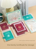 Doğum Belgesi Koruma Kapağı Depolama Kutusu - 2'li Paket - Aşı Kitabı/Kayıt Kutusu (Kıvrılma Önleyici/Aşsız) - 2