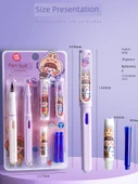 Silinebilir Hat Sanatı Pratik Kalemi - Ming Uç - 20 Silinebilir Mavi Mürekkep Kesesi - Standart (2 Mürekkep Kesesi) - 6
