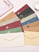 Minimalist Davetiye Kartı Şükran Zarf Seti - Beyaz Parlak (1 Zarf + 2 Yazı Kağıdı + Mühürleme) - 2
