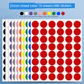 Karışık Renkli Nokta Çıkartmaları 25mm - 480 Adet thumbnail 1