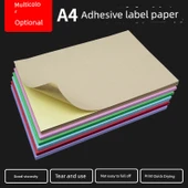 A4 Etiket Yazıcı Kağıdı - A4/50 Renkli Yapışkanlı Açık Mavi - 4