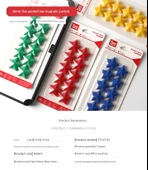 Manyetik Çıkartmalar - Mavi Parmak - 2.6cm - 10 Adet - 7