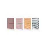 Mopak 14X20 Çizgi Desenli Suni Deri Defter Düz 0018 - 1