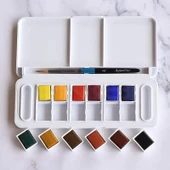 Daler Rowney Aquafine Travel Set 12li Plastik Kutu Defterli thumbnail 4