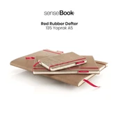 Transotype Sensebook Red Rubber Defter 135 Yaprak A5 thumbnail 1