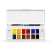 Daler Rowney Aquafine Travel Set 12li Plastik Kutu Defterli thumbnail 3