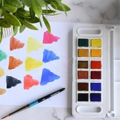 Daler Rowney Aquafine Travel Set 12li Plastik Kutu Defterli thumbnail 5