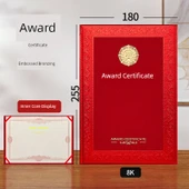 Ödül Sertifikası 85 Serisi Büyük 8K - 25.5x18cm - 8K Çekirdekli - 1