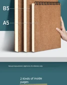 Kahverengi Paket Kağıdı Spiral Defter - 4 Adet - A5 - Kareli - 10