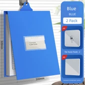 A4 Duvara Asılan Dosya Klasörü - Mavi - 2 Paket Yapıştırıcı ve Kanca ile - 1
