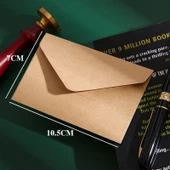 Kare Mini Kahverengi Paket Kağıdı Zarf - Deri Küçük Zarf 5 Adet thumbnail 1