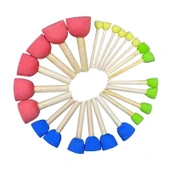 Mantar Şeklinde Sünger Boya Fırçası Seti - 3cm Mantar Mühür [10 Paket] - 6