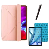 Apple iPad Air 4 ve Air 5 Uyumlu Smart Cover Tablet Kılıfı Ekran Koruyucu Kalem Set - 7
