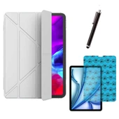 Apple iPad Air 4 ve Air 5 Uyumlu Smart Cover Tablet Kılıfı Ekran Koruyucu Kalem Set - 8