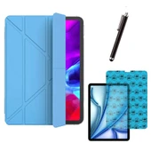 Apple iPad Air 4 ve Air 5 Uyumlu Smart Cover Tablet Kılıfı Ekran Koruyucu Kalem Set - 9