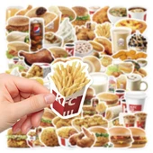 64 Adet Su Geçirmez KFC Yiyecek Çıkartmaları - Dizüstü Bilgisayar ve Valiz için - 7