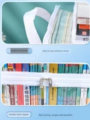 Toz Geçirmez Şeffaf Okul Kitap Saklama Organizatörü - Siyah Büyük (A4) - 6