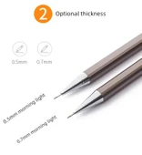 Tam Metal Mekanik Kalem - 0.5mm HB Kurşun - 3 Kalem ve 300 Kurşun Yedeği - 12