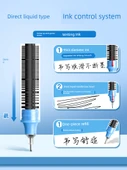 Siyah Sıvı Tükenmez Kalem - 0.5mm - [Tam Set] Şeftali Kabarcığı + Sarhoş Berry + Nane Ormanı + Deniz Tuzu Kabarcığı - 6