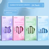 Siyah Sıvı Tükenmez Kalem - 0.5mm - [Tam Set] Şeftali Kabarcığı + Sarhoş Berry + Nane Ormanı + Deniz Tuzu Kabarcığı - 1