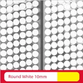 Yaratıcı Yuvarlak Yapışkan Harfler Bantlı Nylon Kanca - 20mm Beyaz (50 Çift) - 3