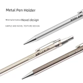 Tam Metal Mekanik Kalem - 0.5mm HB Kurşun - 3 Kalem ve 300 Kurşun Yedeği - 3