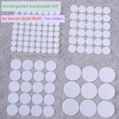 Yaratıcı Yuvarlak Yapışkan Harfler Bantlı Nylon Kanca - 20mm Beyaz (50 Çift) - 2