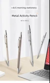 Tam Metal Mekanik Kalem - 0.5mm HB Kurşun - 3 Kalem ve 300 Kurşun Yedeği - 11