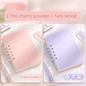 A7 Mini Gevşek Yaprak Defter - 2 Adet/Grayfruit Pudrası + Hibiskus Moru - 1