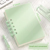 A7 Mini Gevşek Yaprak Defter - 1 Adet/Deniz Gökyüzü Mavisi - 9