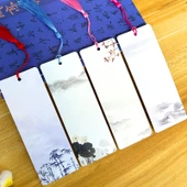 Çin Tarzı DIY Boş Ayraç - Çin Antik Tarzı Çiçekler + Delik Açma + Renkli Püsküller - 2