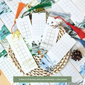 Çin Tarzı DIY Boş Ayraç - Mor Etli Tasarım + Delik Açma + Püsküller - 10