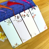 Çin Tarzı DIY Boş Ayraç - Mor Etli Tasarım + Delik Açma + Püsküller - 5