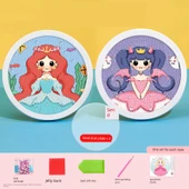 Prenses Taş 3D Kristal Çıkartma Kitabı - Deniz Altı Prenses + Demon Prenses - Fotoğraf Çerçevesi + Set - 1