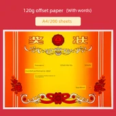 Ödül Sertifika Kağıdı A4 - 200 Yaprak - Karakterli - 120g Ofset Kağıt - 1