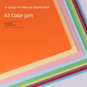 A3 230g Karışık Renk Karton Kağıt - 10 Renk, 5 Sayfa Her Biri thumbnail 5