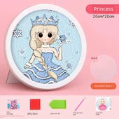 Prenses Taş 3D Kristal Çıkartma Kitabı - Buz ve Kar Prensesi 20*20cm - Fotoğraf Çerçevesi + Set - 1