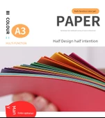 A3 230g Karışık Renk Karton Kağıt - 10 Renk, 5 Sayfa Her Biri thumbnail 7