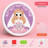 Prenses Taş 3D Kristal Çıkartma Kitabı - Düğün Prensesi 20*20cm - Fotoğraf Çerçevesi + Set - 1