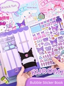 3D Balon Çıkartma Kitabı - 2 Paket [Kumi Mor + KT Kedi] 6 Büyük Manzara + 4 Balon Çıkartma - 2