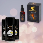 Gold Q7 Erkeklere Özel Istek Artirici Performans Destekleyici Damla+3 Kutu Orijinal Super Vega 50000 Erkek Gecikme delay Sprey - 1