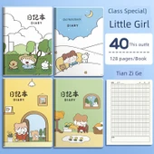 Öğrenci Günlüğü Defteri A5 - Kare Izgara - [Sınıf Özel] 40 Paket Küçük Kızlar/Tian Zi Ge thumbnail 1