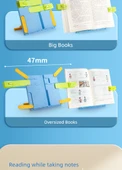 Çocuklar için Ayarlanabilir Kitap Tutucu - 2 Paket Klasik-Mo Pudra + Mo Mavi - 12